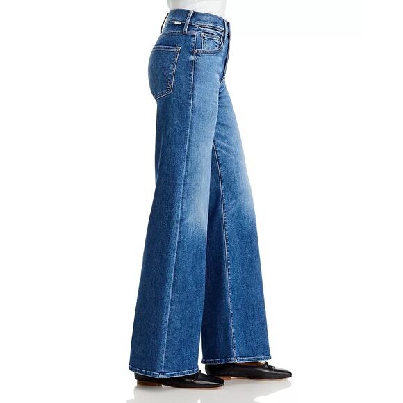 Mother The Tomcat Roller Sneak High Rise Wide Leg Jeans in Sixth Sense 28 NWT - Picture 2 of 14